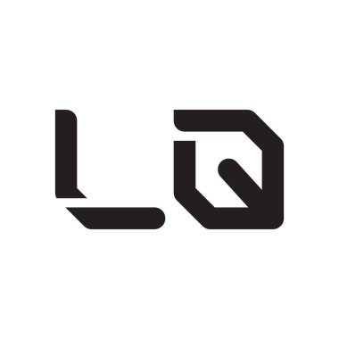 IQ ilk harf vektör logo simgesi