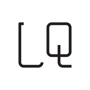 IQ ilk harf vektör logo simgesi