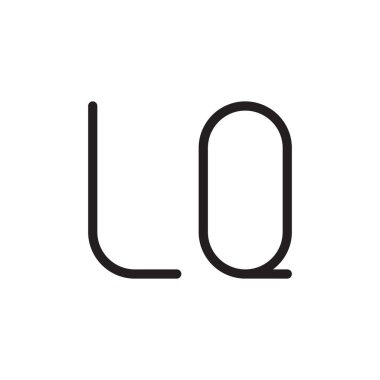 IQ ilk harf vektör logo simgesi