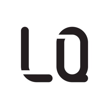 IQ ilk harf vektör logo simgesi