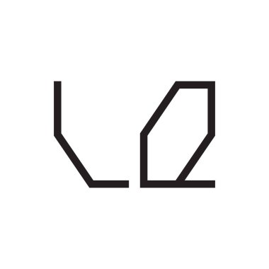 IQ ilk harf vektör logo simgesi