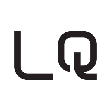 IQ ilk harf vektör logo simgesi