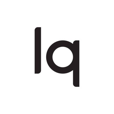 IQ ilk harf vektör logo simgesi