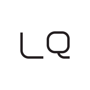 IQ ilk harf vektör logo simgesi