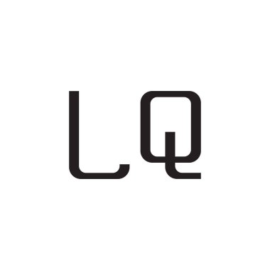 IQ ilk harf vektör logo simgesi