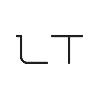 İlk harf vektör logosu simgesi