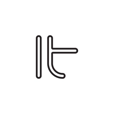 İlk harf vektör logosu simgesi