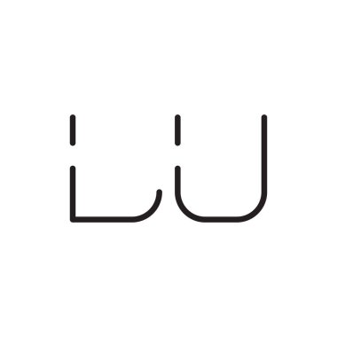 lu ilk harf vektör logo simgesi