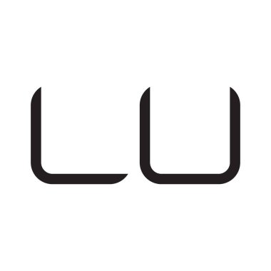 lu ilk harf vektör logo simgesi