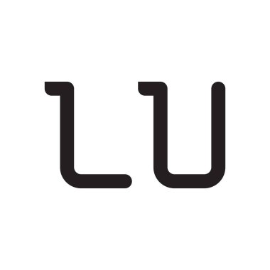 lu ilk harf vektör logo simgesi