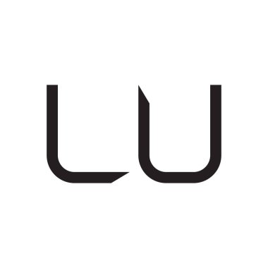 lu ilk harf vektör logo simgesi