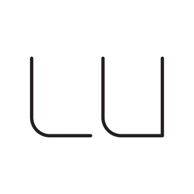 lu ilk harf vektör logo simgesi