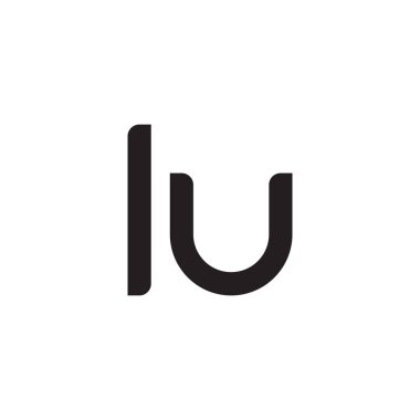 lu ilk harf vektör logo simgesi