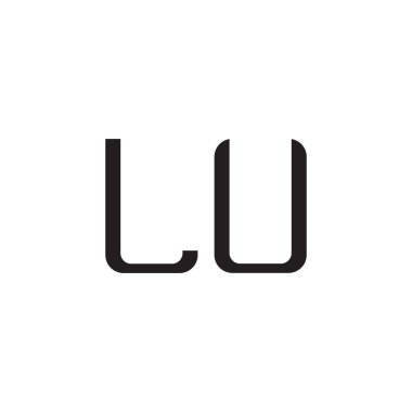 lu ilk harf vektör logo simgesi