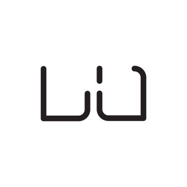 lu ilk harf vektör logo simgesi