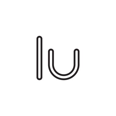 lu ilk harf vektör logo simgesi