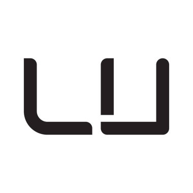 lu ilk harf vektör logo simgesi