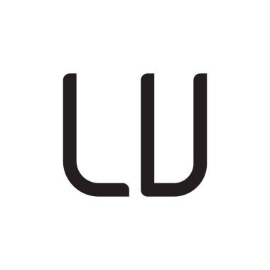 lu ilk harf vektör logo simgesi
