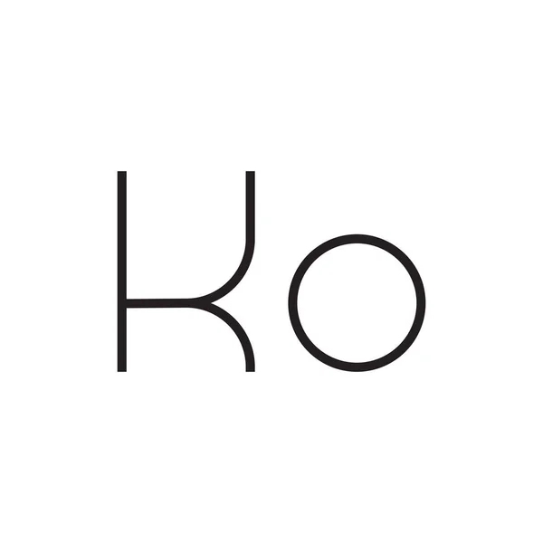 Ko初始字母向量图标 — 图库矢量图片