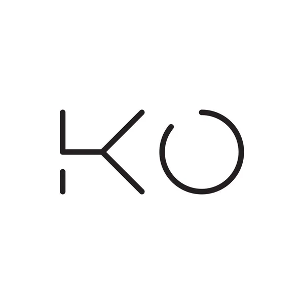 Ko初始字母向量图标 — 图库矢量图片