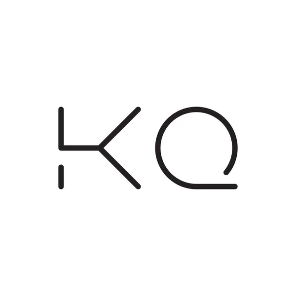 Kq初始字母向量图标 — 图库矢量图片