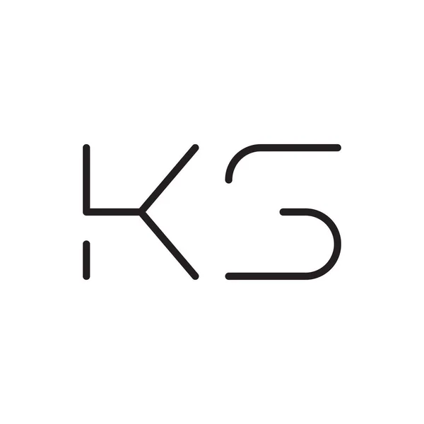 Ks頭文字のベクターロゴアイコン — ストックベクタ