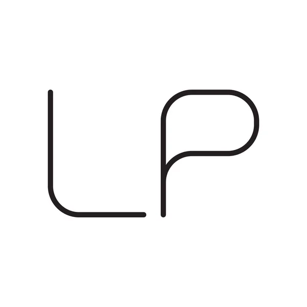 Lp頭文字ベクトルロゴアイコン — ストックベクタ