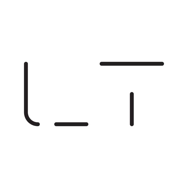 Ikona Počátečního Znaku Vektoru Písmene — Stockový vektor