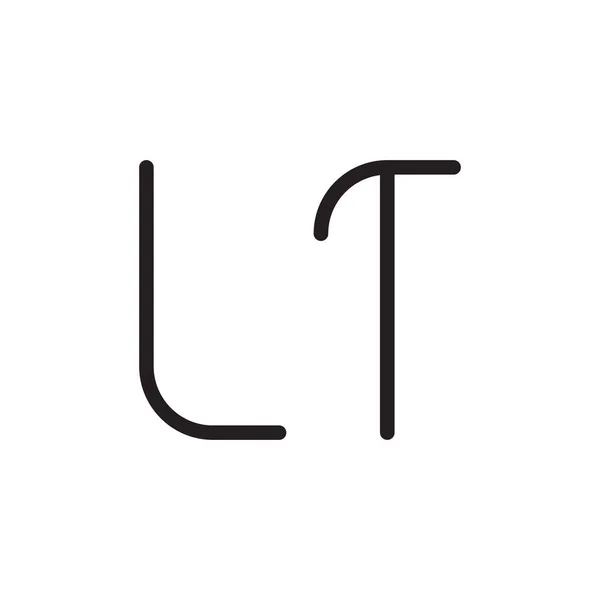 Det Första Bokstaven Vektor Logotyp Ikon — Stock vektor