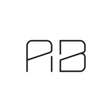 ab ilk harf vektör logo simgesi