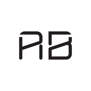 ab ilk harf vektör logo simgesi