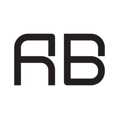 ab ilk harf vektör logo simgesi