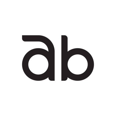 ab ilk harf vektör logo simgesi