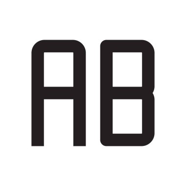 ab ilk harf vektör logo simgesi