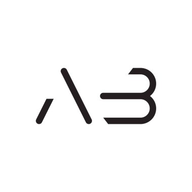 ab ilk harf vektör logo simgesi