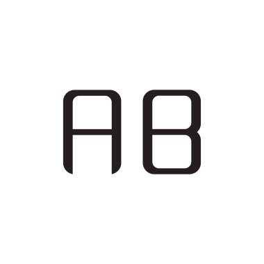 ab ilk harf vektör logo simgesi