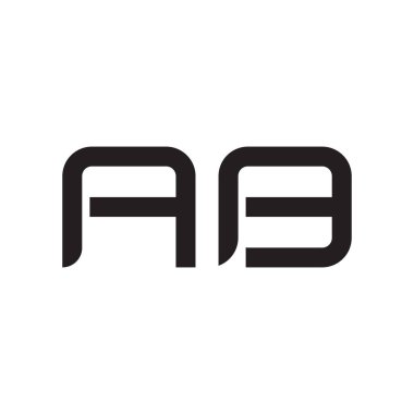 ab ilk harf vektör logo simgesi