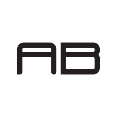 ab ilk harf vektör logo simgesi