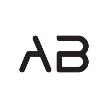ab ilk harf vektör logo simgesi
