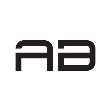 ab ilk harf vektör logo simgesi