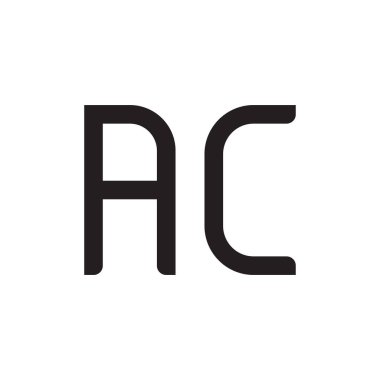 ac ilk harf vektör logo simgesi