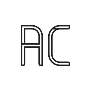 ac ilk harf vektör logo simgesi