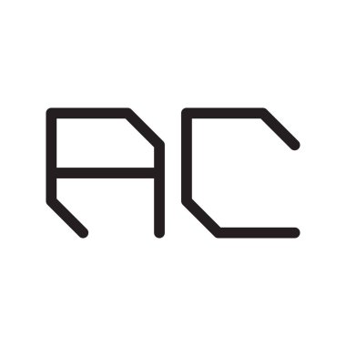 ac ilk harf vektör logo simgesi