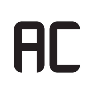 ac ilk harf vektör logo simgesi