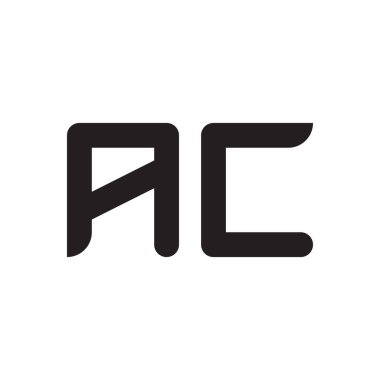ac ilk harf vektör logo simgesi