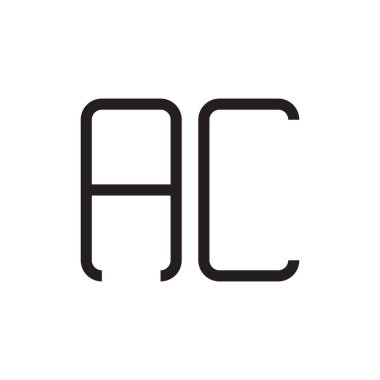 ac ilk harf vektör logo simgesi