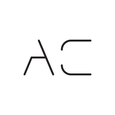 ac ilk harf vektör logo simgesi