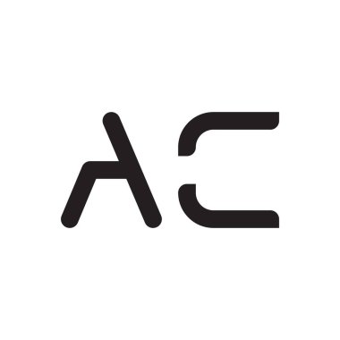 ac ilk harf vektör logo simgesi