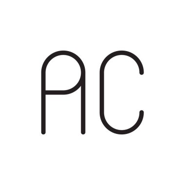 ac ilk harf vektör logo simgesi