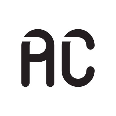 ac ilk harf vektör logo simgesi